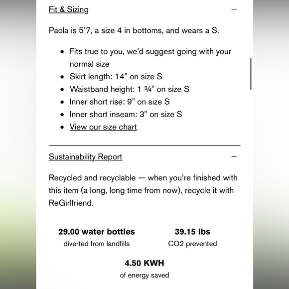 NWT Girlfriend Collective Moss Birdie Woven Skort - Picture 9 of 10